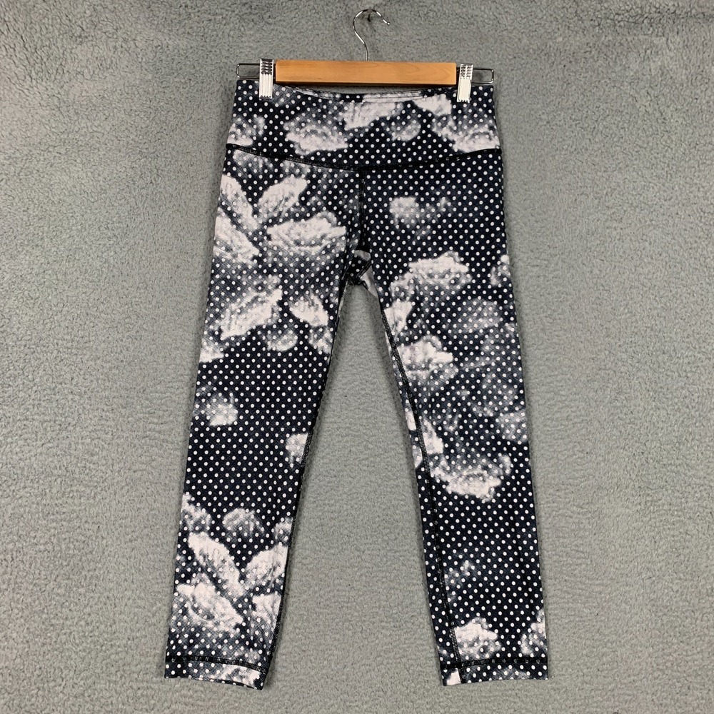 Lululemon Wunder Under Crop II Legging Women's 6 Full-On Luon Dottie Dream Rose